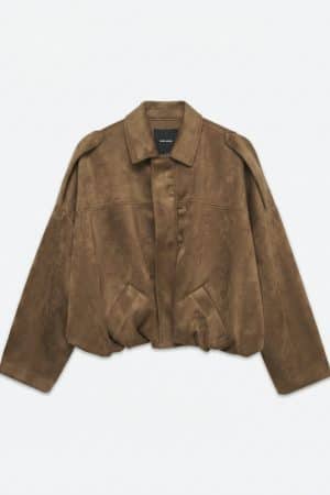 VMHAZEL LS FAUX SUEDE BOMBER DACHSHUND