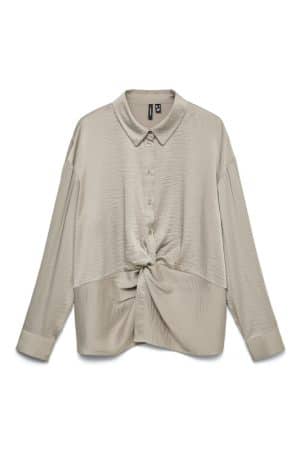 VMAMAYA L/S KNOT DETAIL SHIRT MOON ROCK