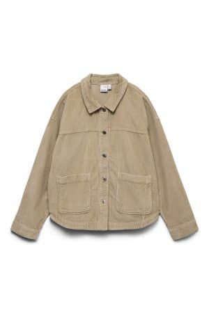 VMJAMIE LS CORDUROY SHACKET MI SILVER MINK