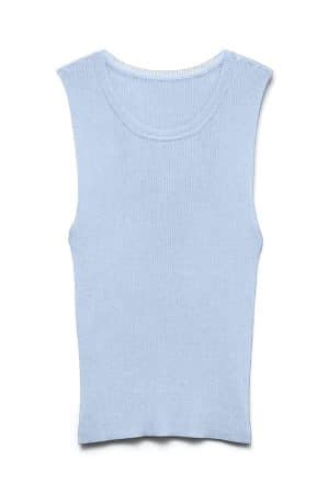 VMEYMA SL O-NECK TOP  ICE MORN