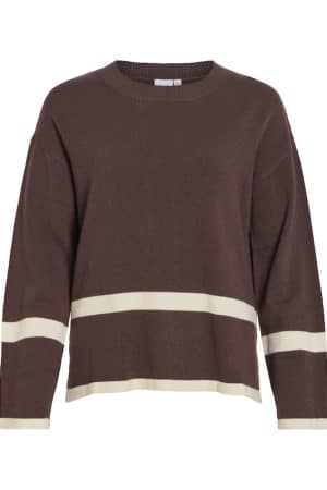 VIRIL O-NECK OVERSIZE L/S KNIT COFFEE BEAN