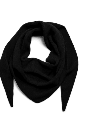 PCKOMMA RIB BIG TRIANGLE SCARF SORT