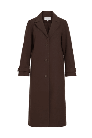 VIFEMKE L/S BUTTON LONG COAT  COFFEE BEAN
