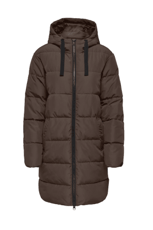 ONLCLAIR PUFFER HOOD COAT CHOCOLATE