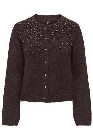ONLMIGGIE LS O-NECK PEARL NOOS COFFEE BEAN/MELANGE/SI