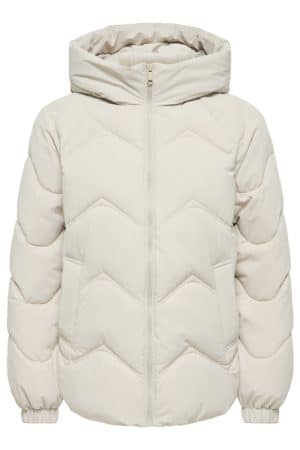 JDYPOWER SHORT HOOD PUFFER OTW SILVER LINING