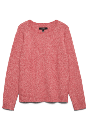VMDOFFY LS O-NECK BLOUSE  FIERY RED/MELANGE