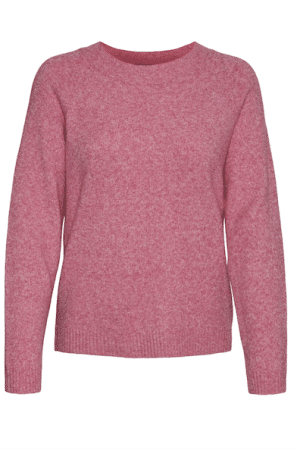 VMDOFFY LS O-NECK BLOUSE  MAGENTA/MELANGE
