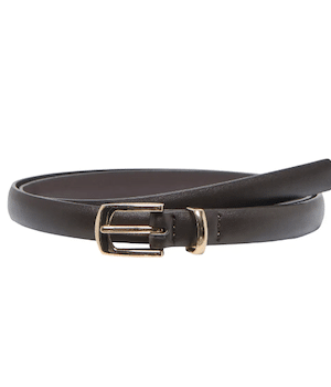 JDYCELLO FAUX LEATH SLIM BELT CHOCOLATE