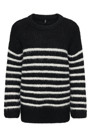 ONLMAGGIE LS LONG O-NECK CC KN BLACK/BIRCH