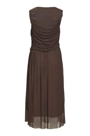 VISAYA S/L MIDI DRESS/DC/PB COFFEE BEAN