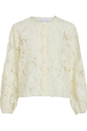 VILEXIE O-NECK L/S CARDIGAN BIRCH