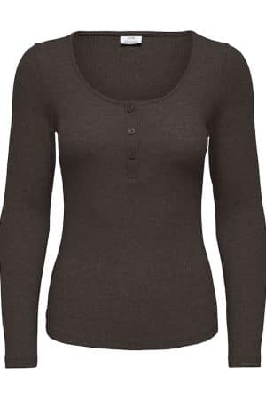 JDYRENO L/S PLACKET TOP JRS MULCH