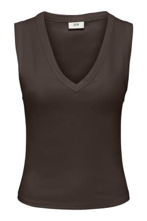 JDYASPA LIFE S/L VNECK TANK TO CHOCOLATE