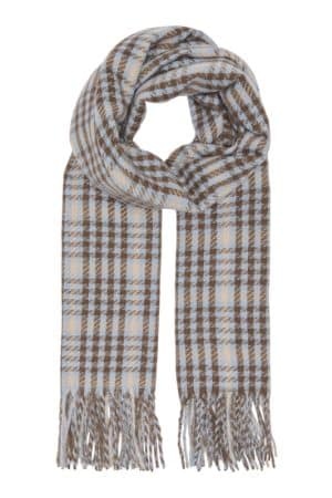 ONLMAJA CHECK FRINGE SCARF CC  HUMUS