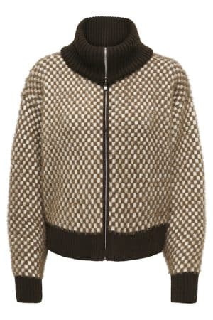 ONLHAYLO LS ZIP COLLAR KNIT JA COFFEE BEAN