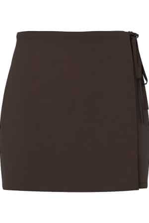PCBOSELLA MW WRAP SKIRT NOOS HOT FUDGE