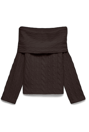 VMSEQUOIA LS OFF SHOULDER PULL CHOCOLATE
