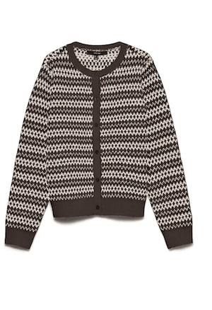 VMBIRCH LS O-NECK CARDIGAN  CHOCOLATE